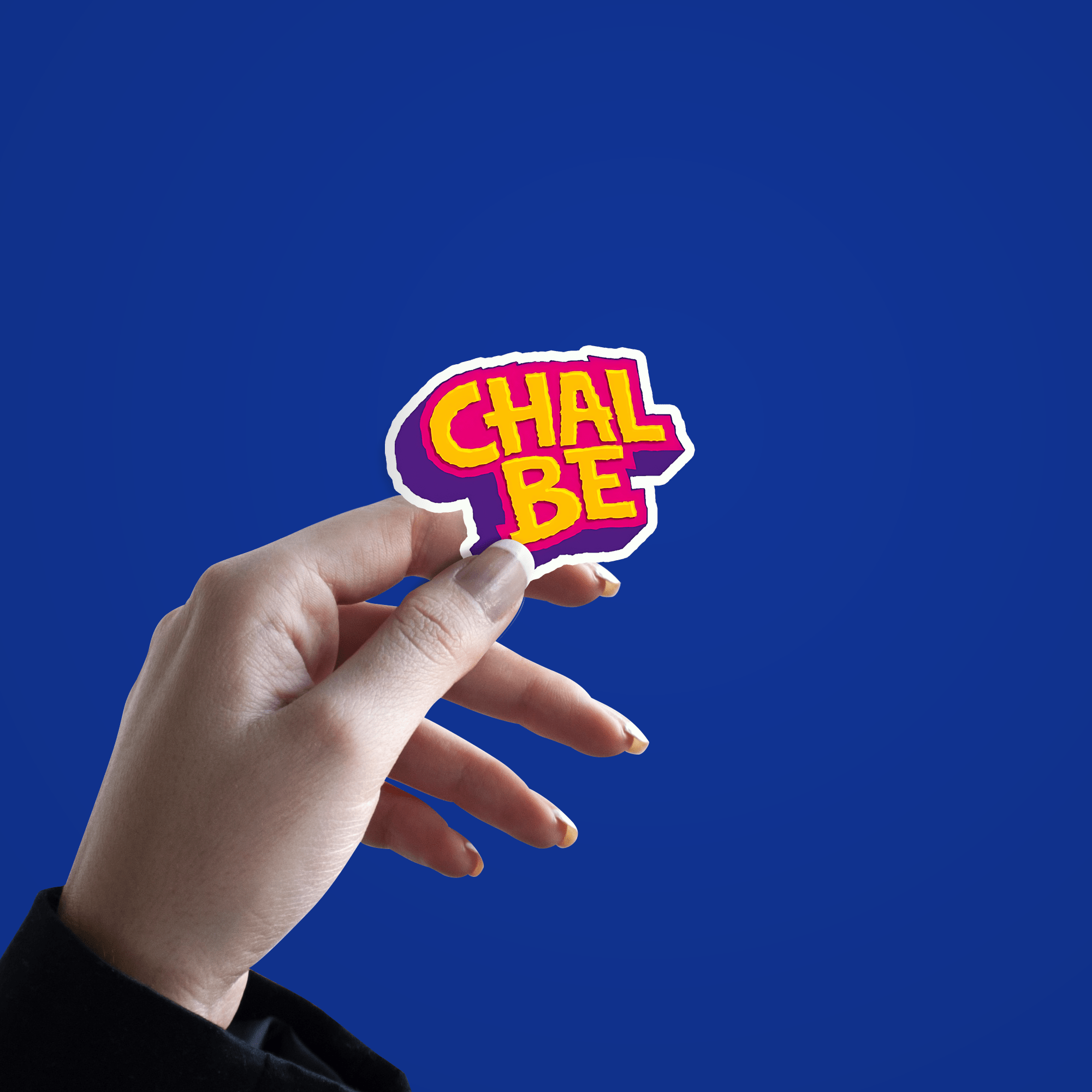 Chal Be Phrase Sticker