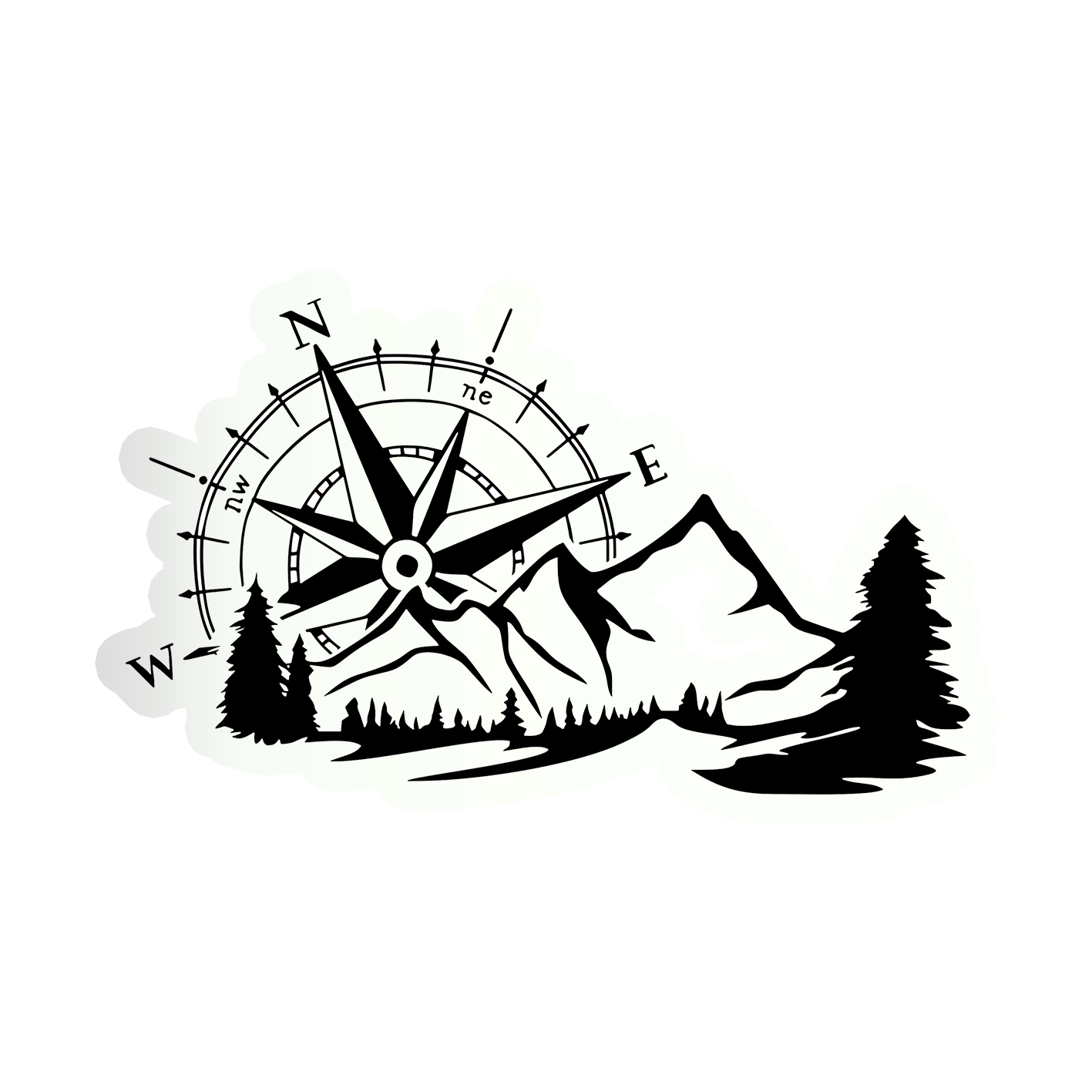 Adventure Compass Sticker