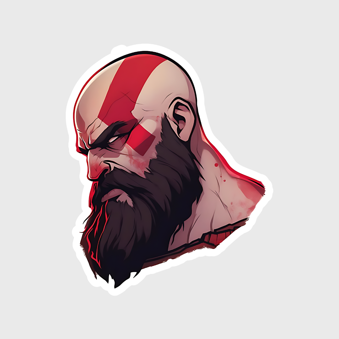 God of war brutal kratos Sticker