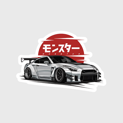 JDM monster GTR R-35 sticker