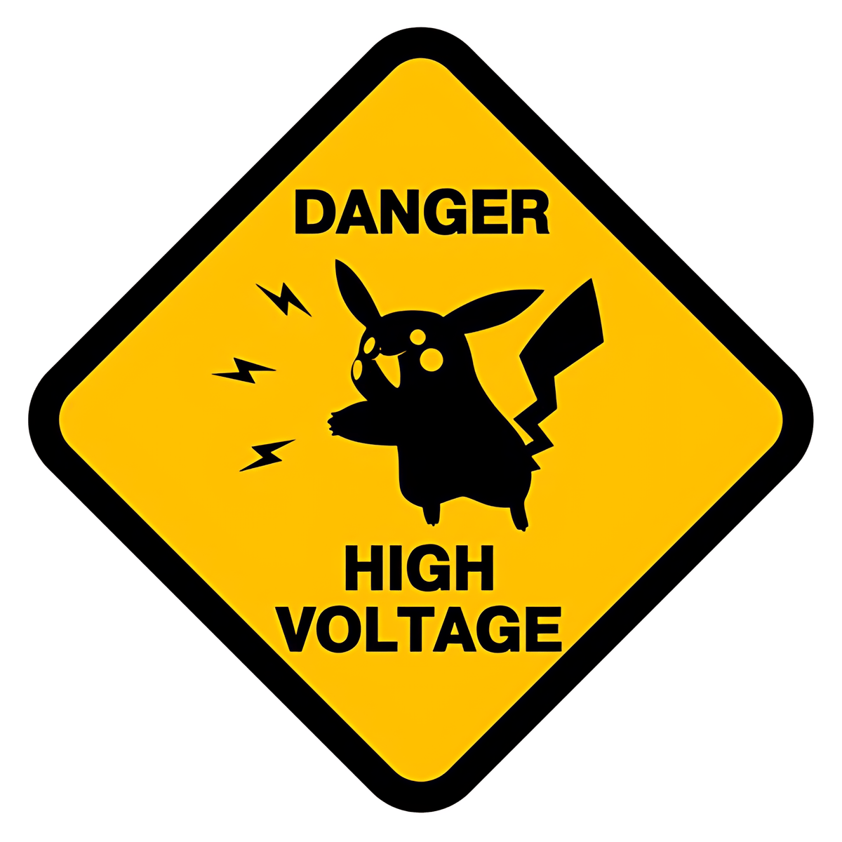 Danger High Voltage Pikachu Sticker