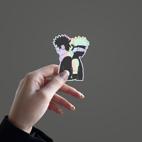 Kakashi & Obito v2 Holographic Sticker