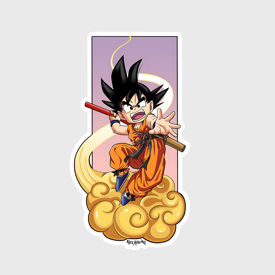 Kid goku nimbus Sticker