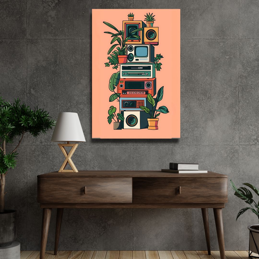 Aesthetic radio vintage vibe poster