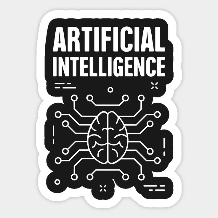 Artificial Intelligence Brain Sticker