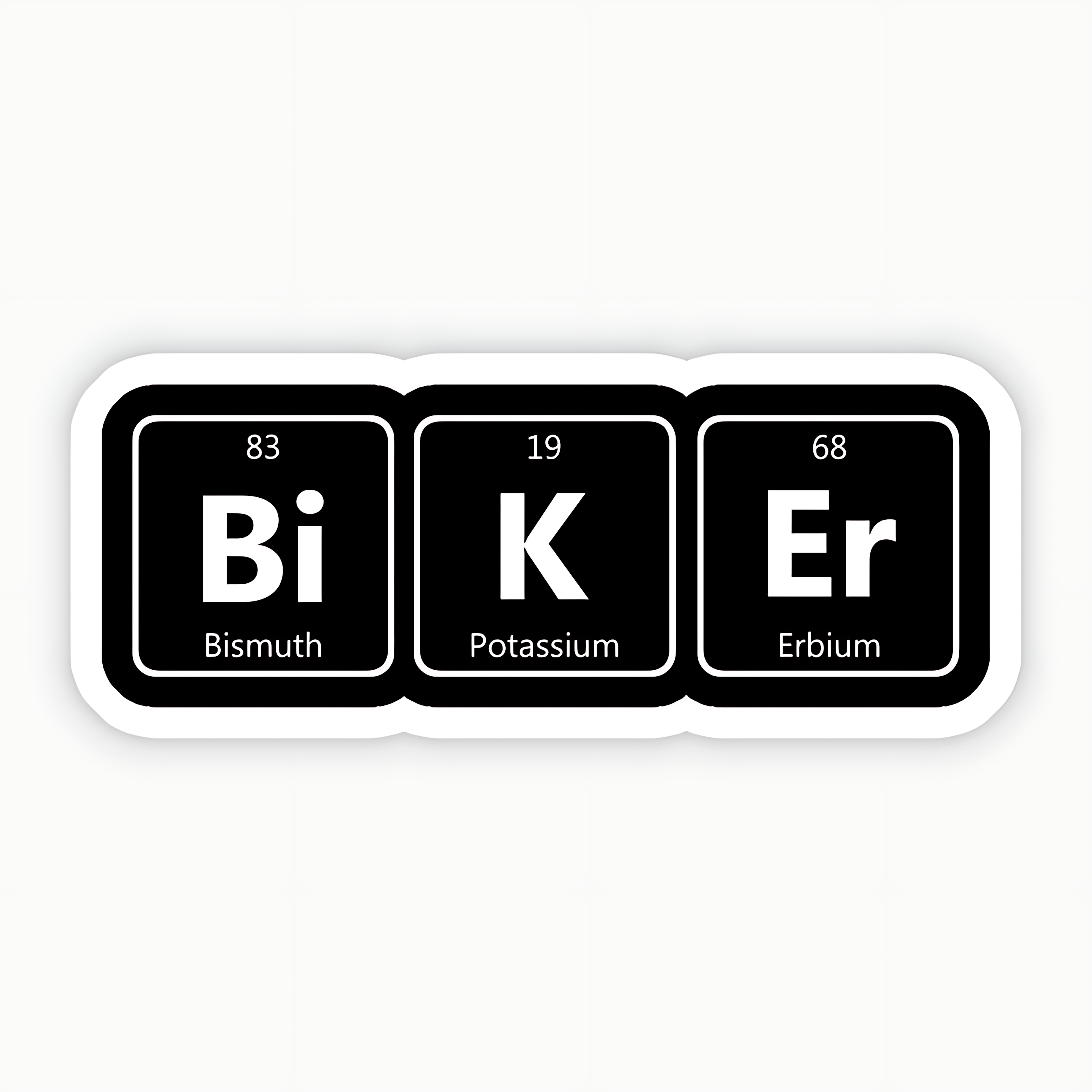 Biker Chemistry Elements Sticker