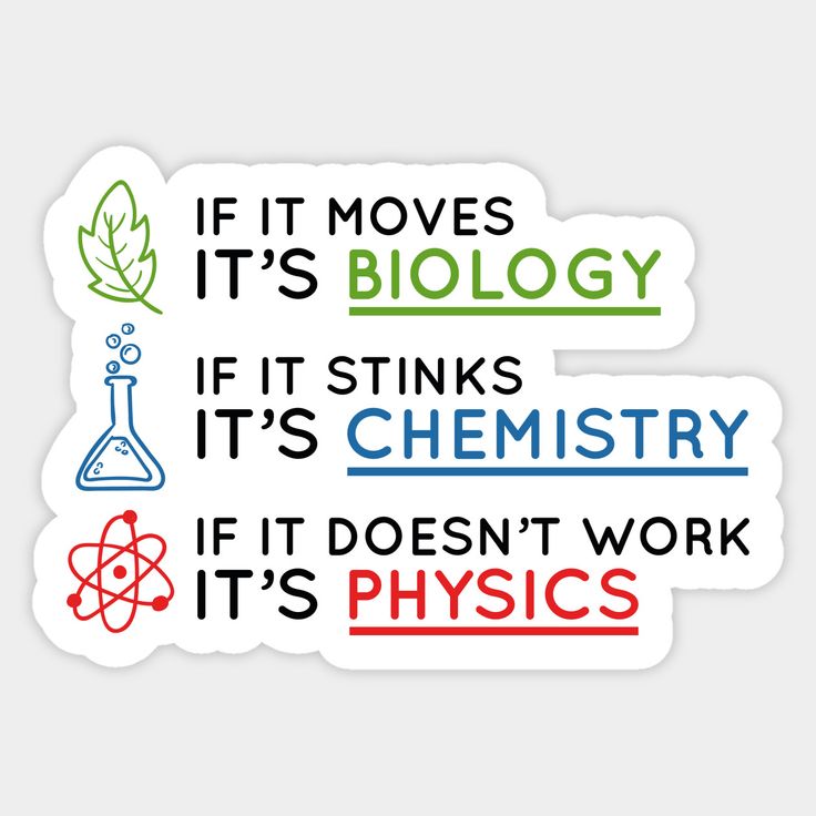 Biology Chemistry Physics Sticker