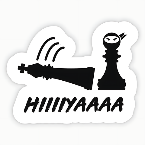 Chess Ninja Funny Chess Player Sticker