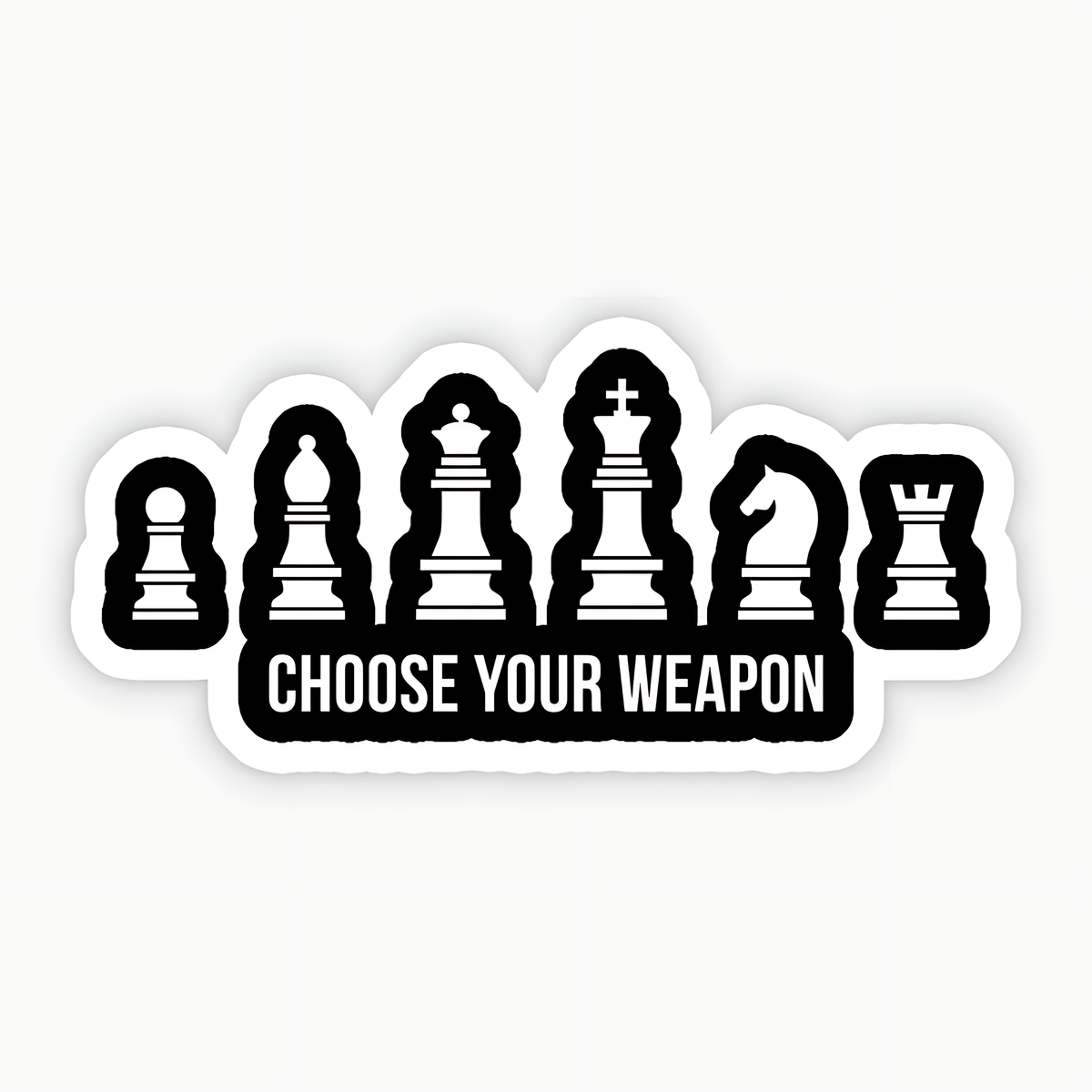 Choose Your Weapon Chess Sticker