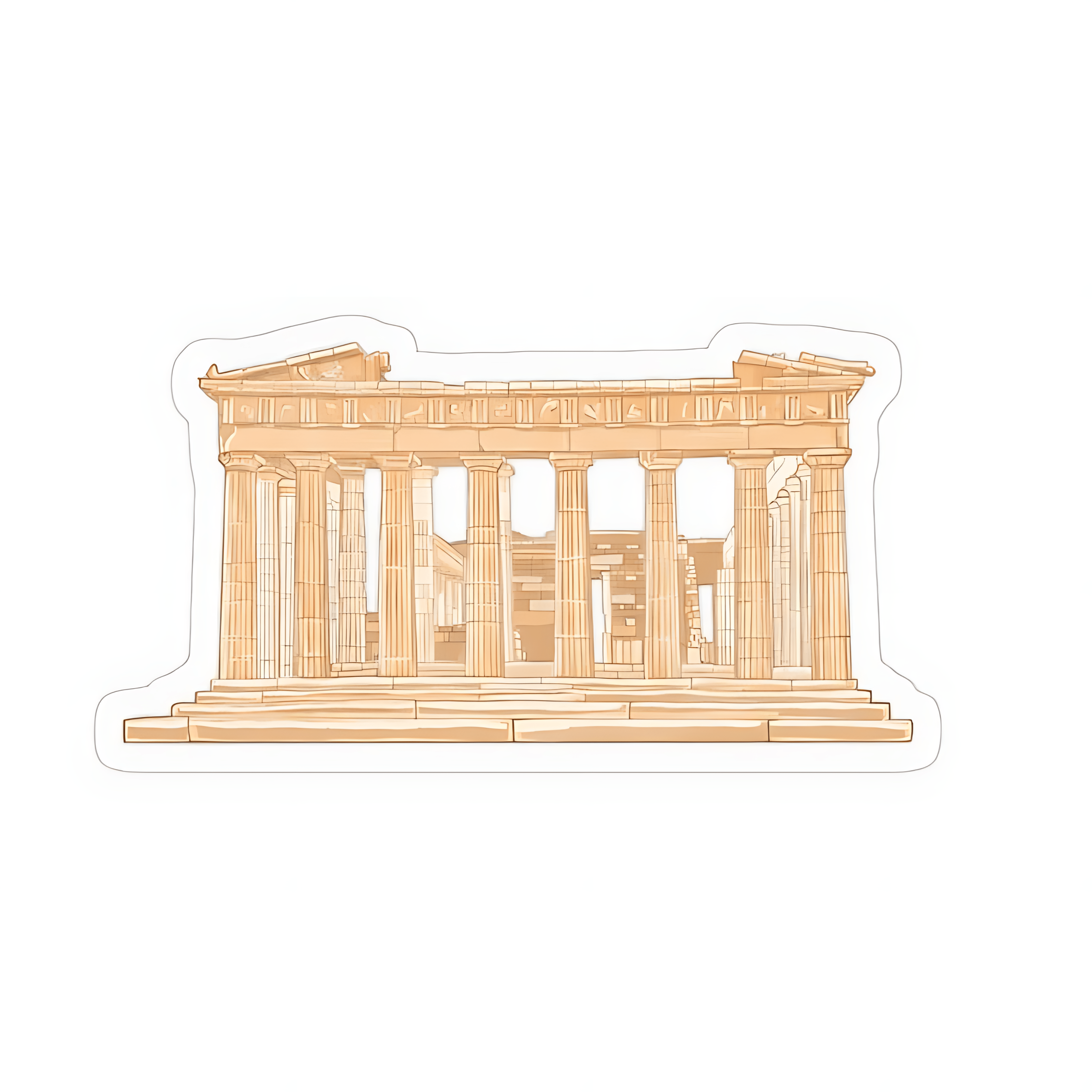 Greek Parthenon Sticker