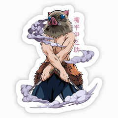 Inosuke From Demon Slayer Sticker - sticckiz.com