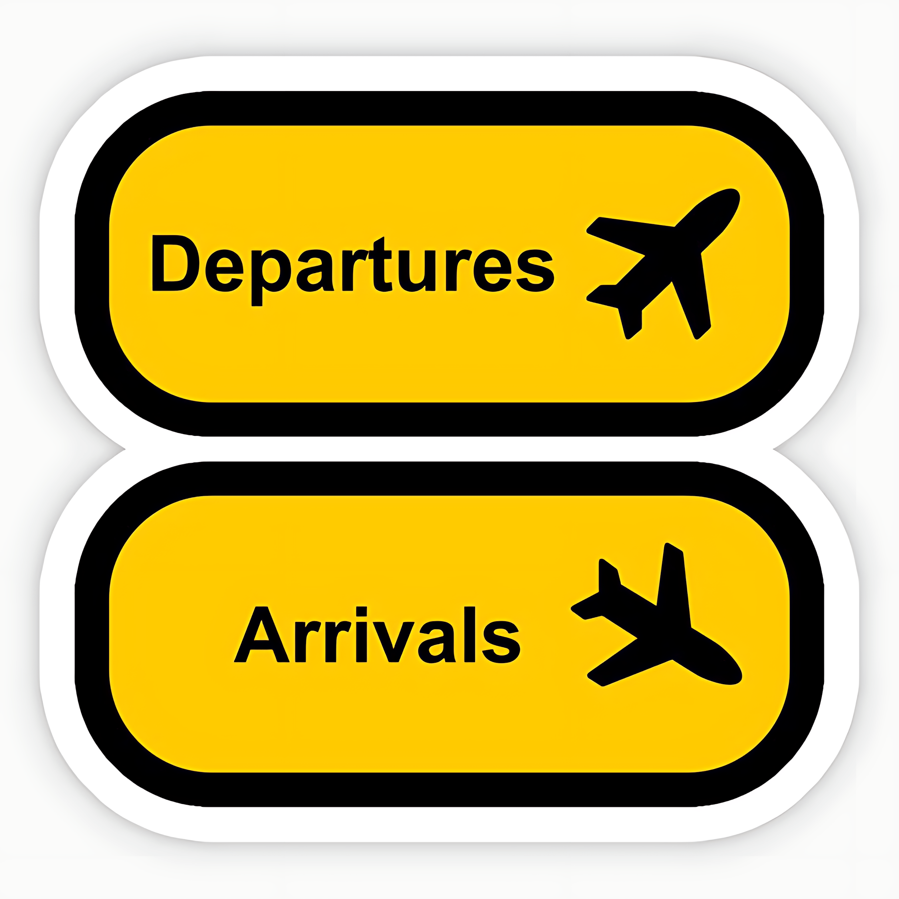 Departure & Arrivals Sticker