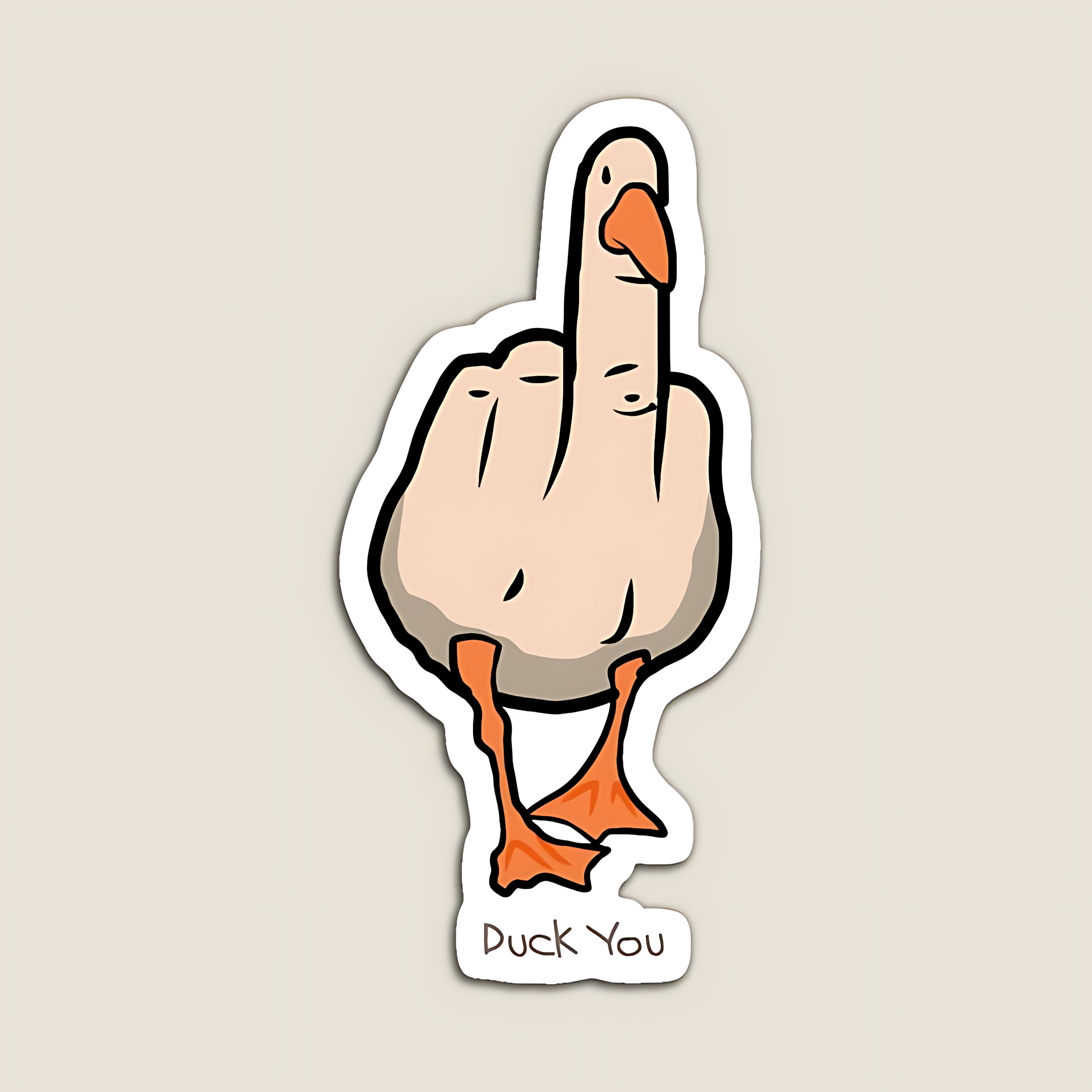 Duck you Sticker