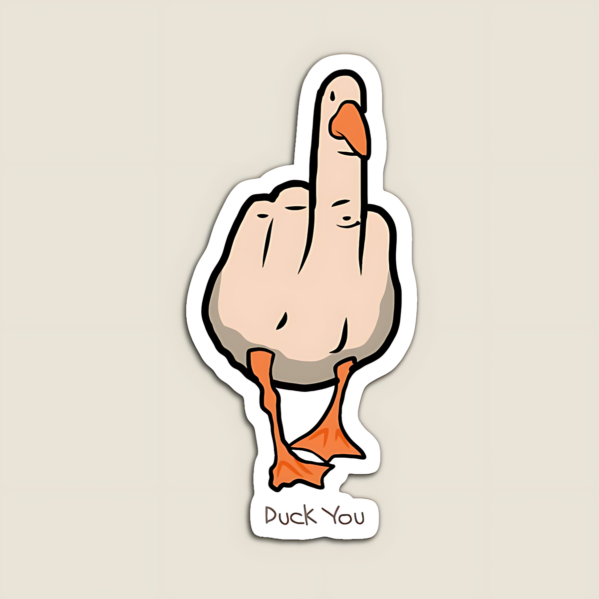 Duck you Sticker