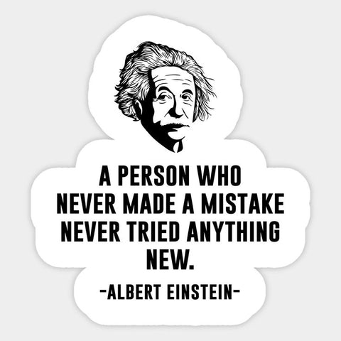 Einstein Quote Sticker