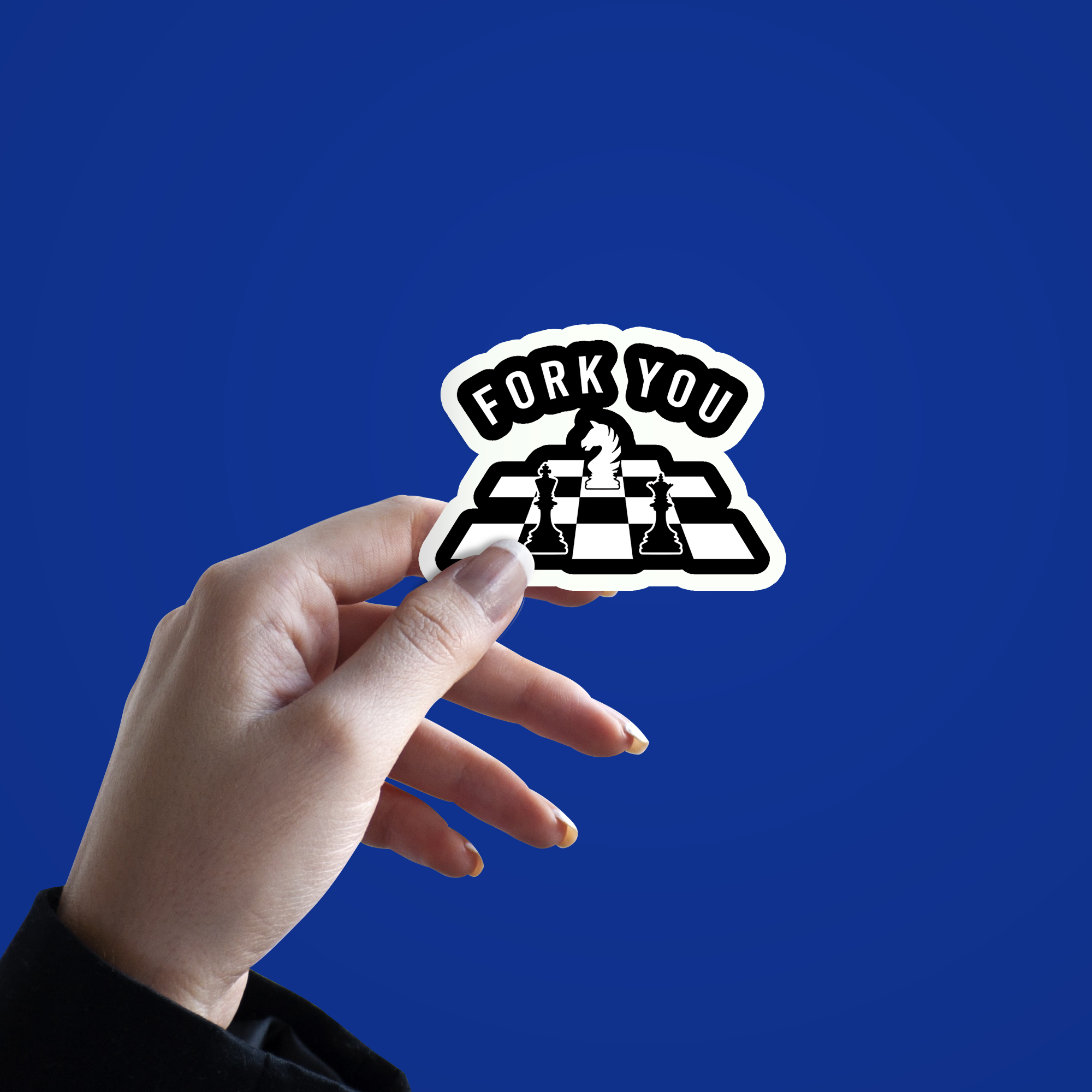 Fork You Funny Chess Sticker