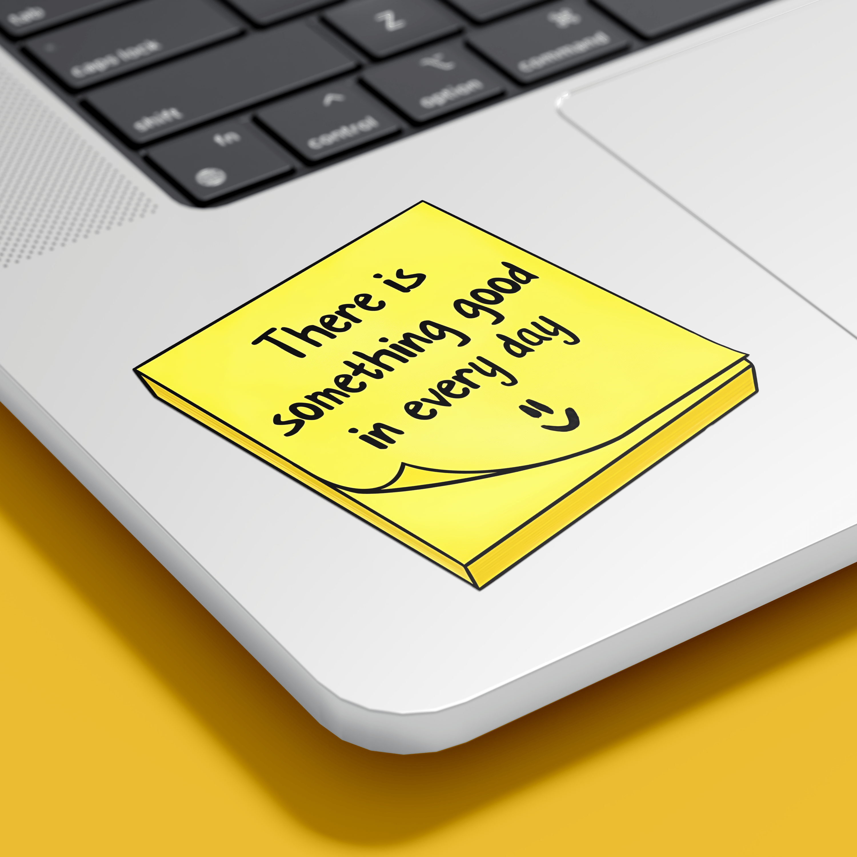 Positive Thought Yellow sticky note Sticker