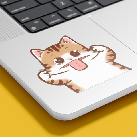 Orange Cat Cute Sticker