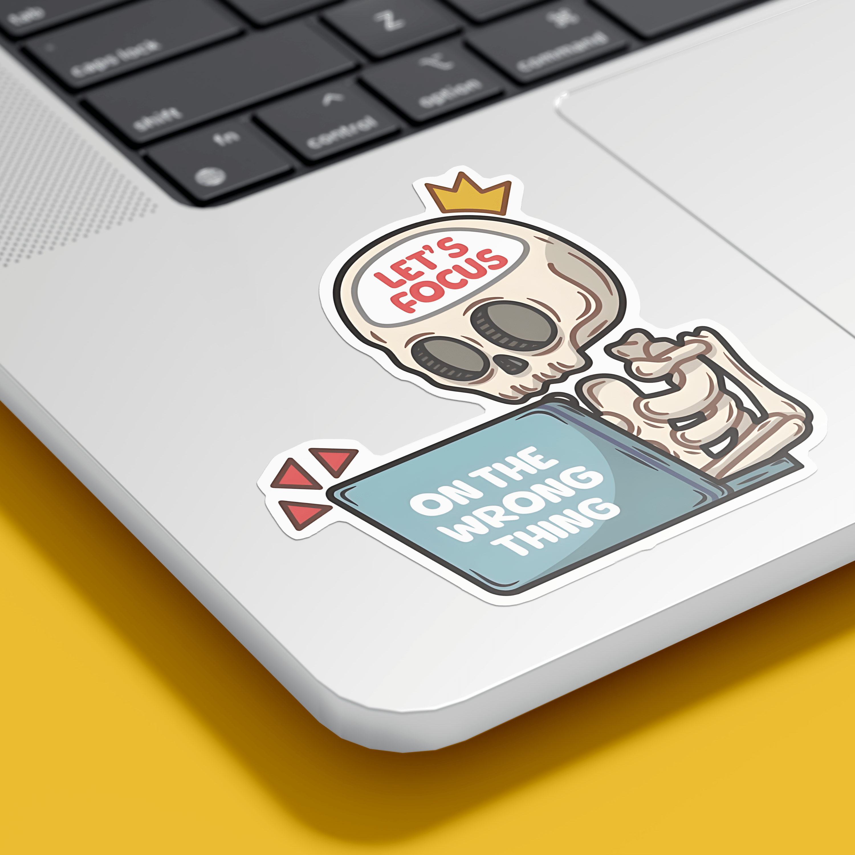 Let's Focus Skeleton Sticker