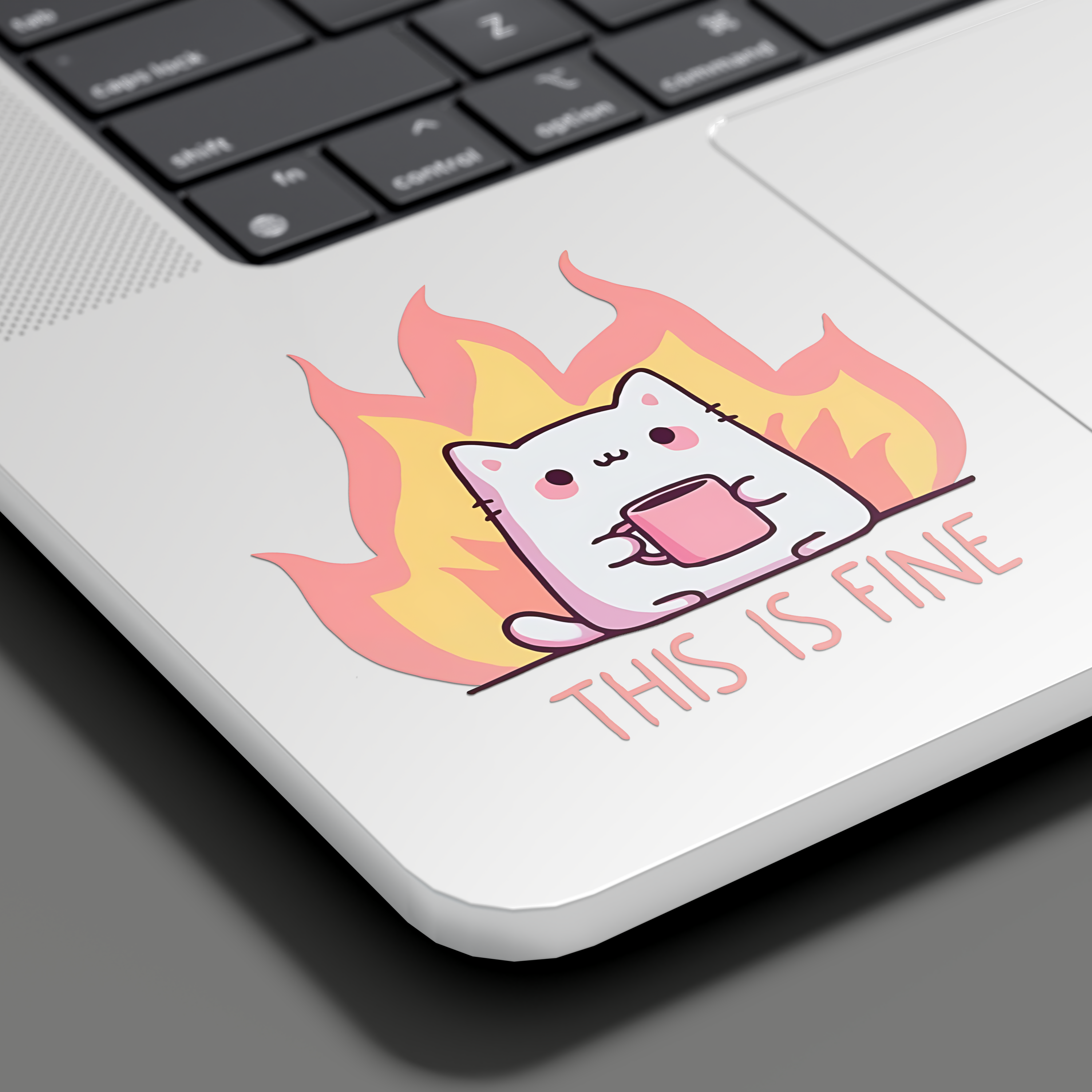 Cat "this is fine" Sticker