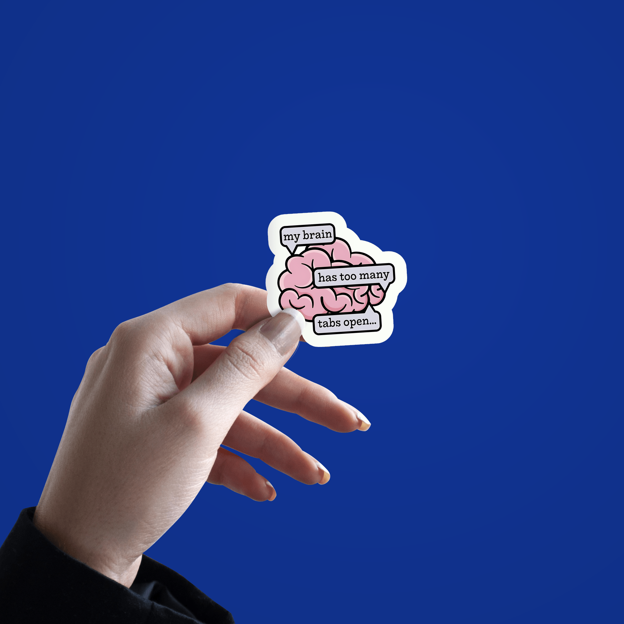 Pink Brain Sticker