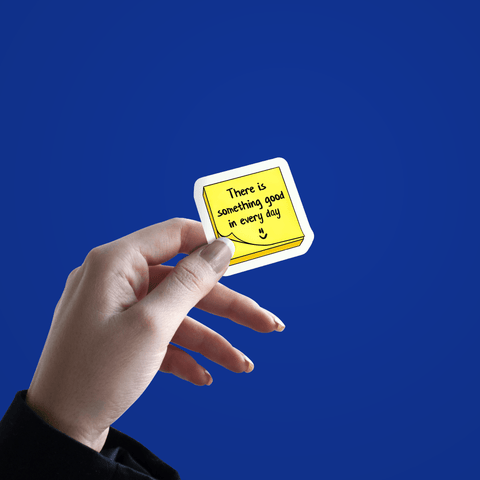 Positive Thought Yellow sticky note Sticker