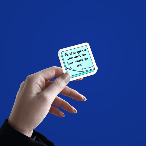 Positive thought Blue sticky note Sticker