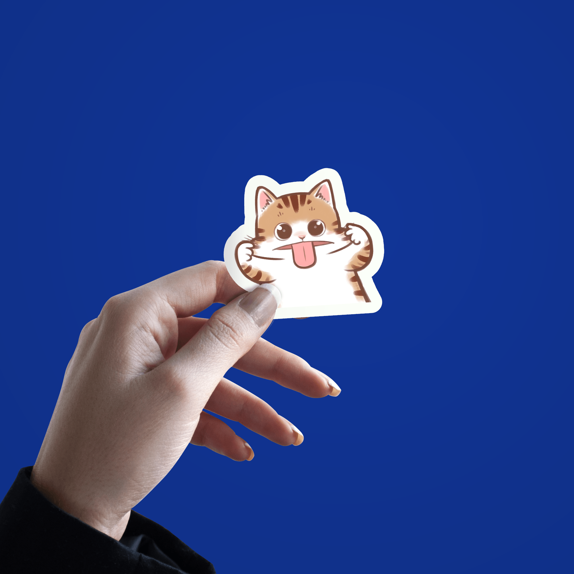 Orange Cat Cute Sticker