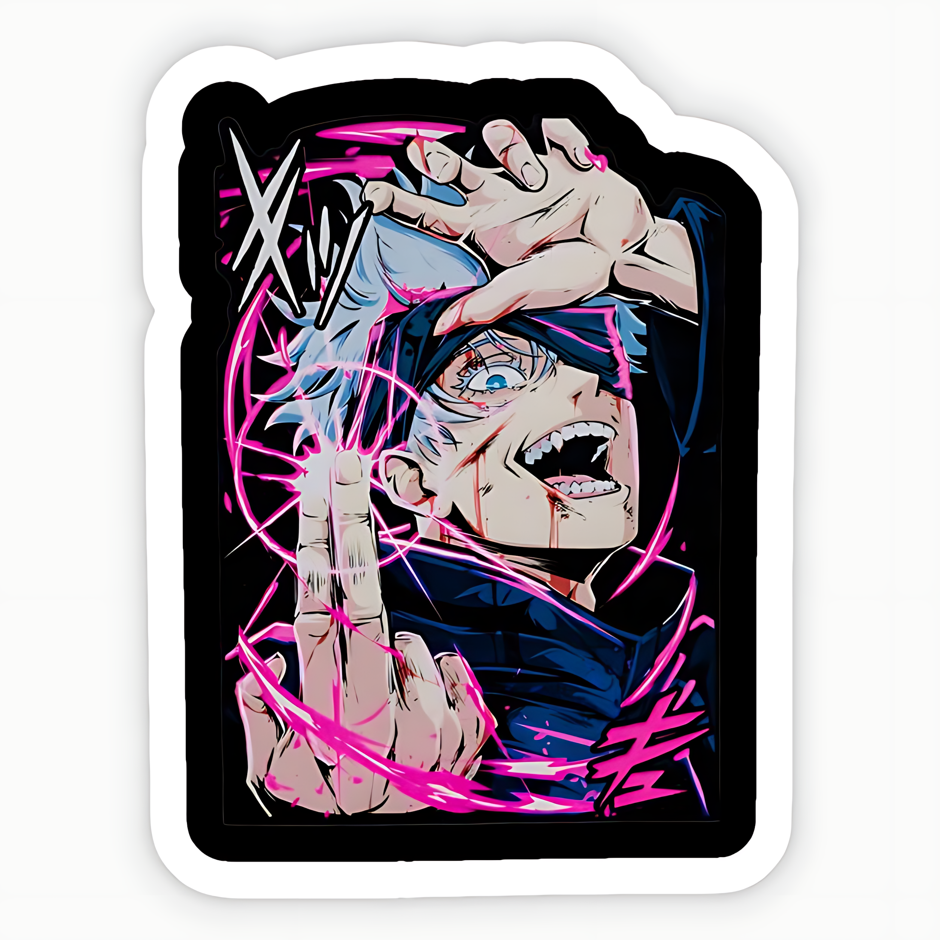 Gojo Laughing Sticker