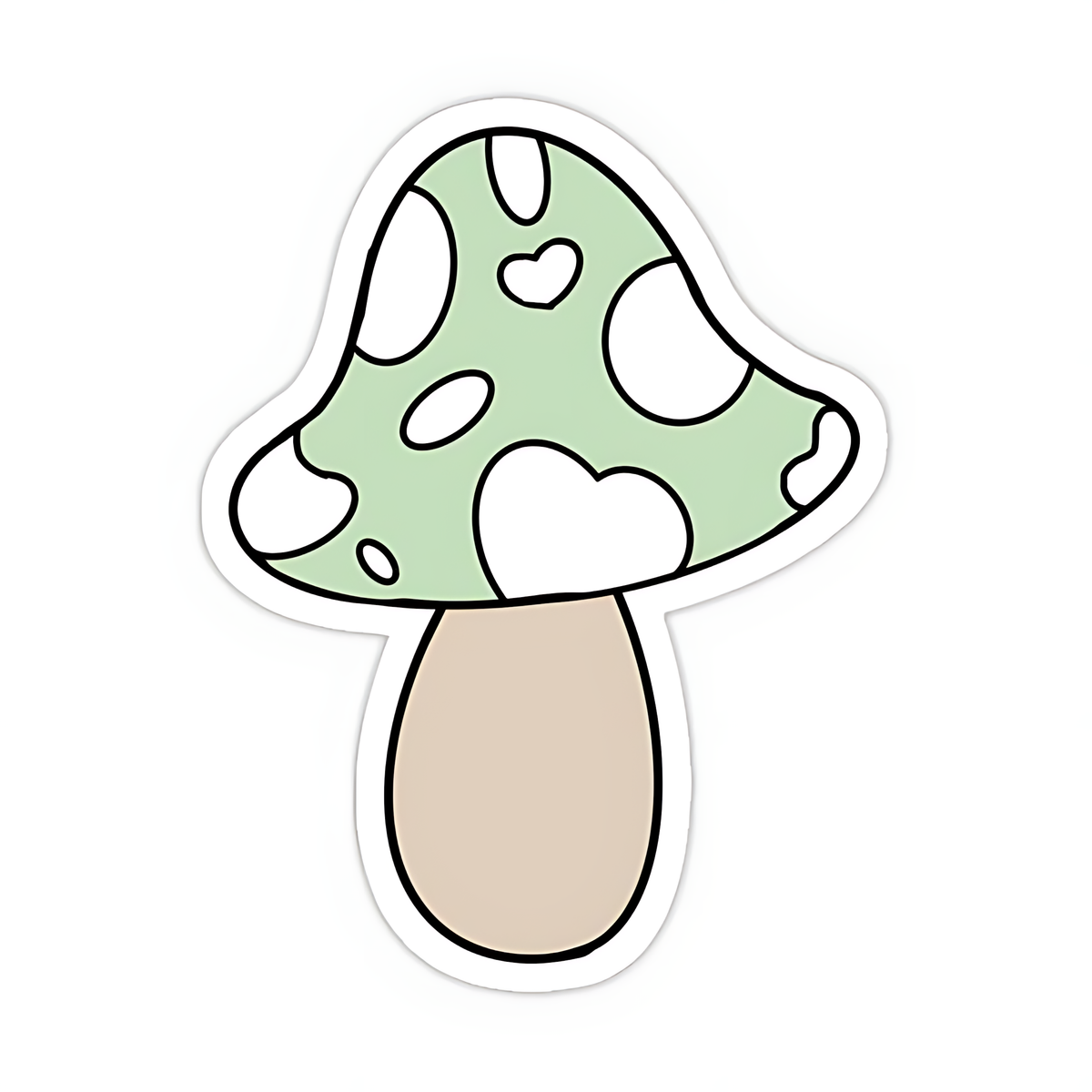 Green Mashroom Sticker