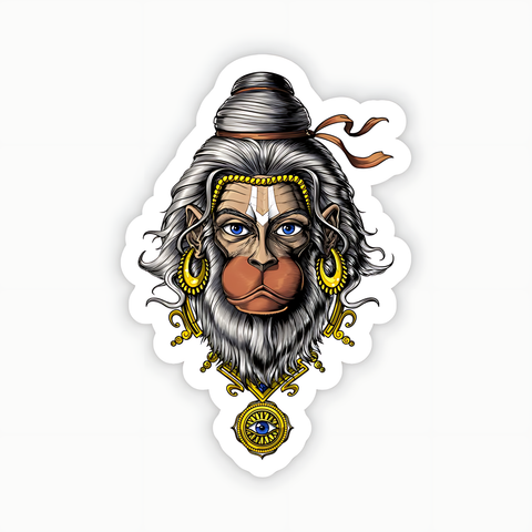 Hanuman Hindu God Magnet Sticker