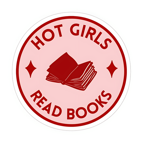 Hot Girls Read Books Sticker