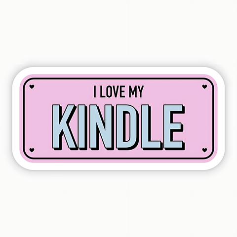 I Love My Kindle Sticker