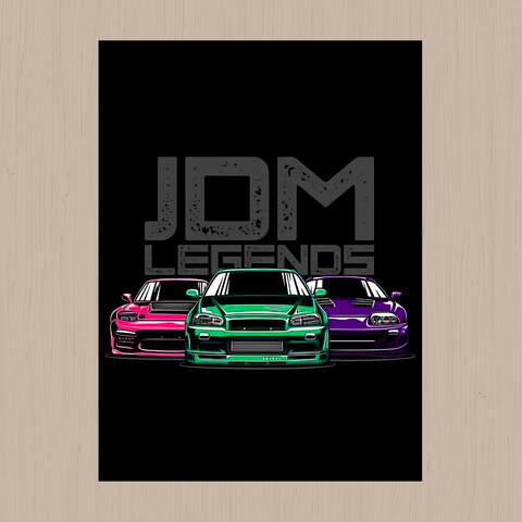 JDM Legends car poster