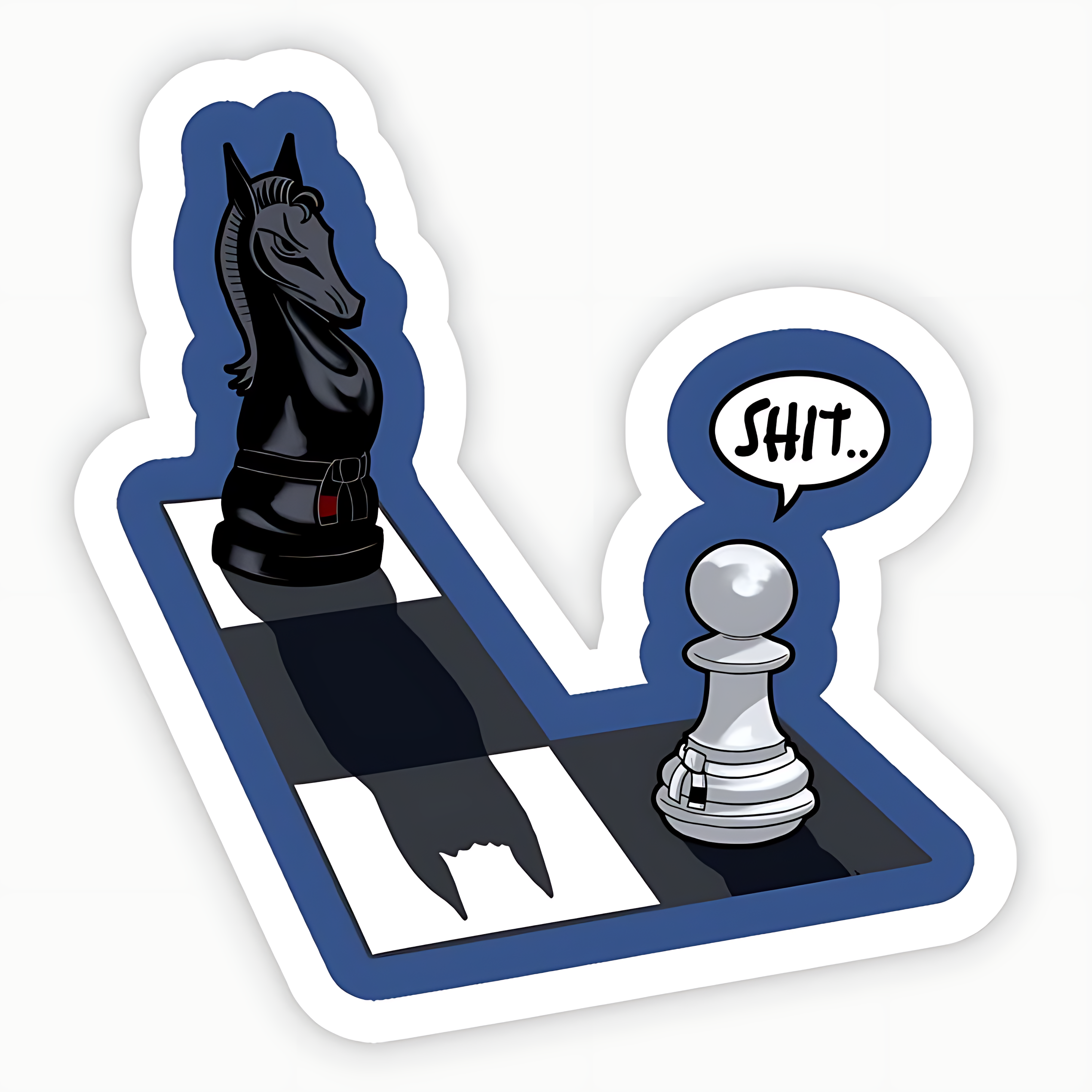 Jiu Jitsu Chess Pieces Sticker