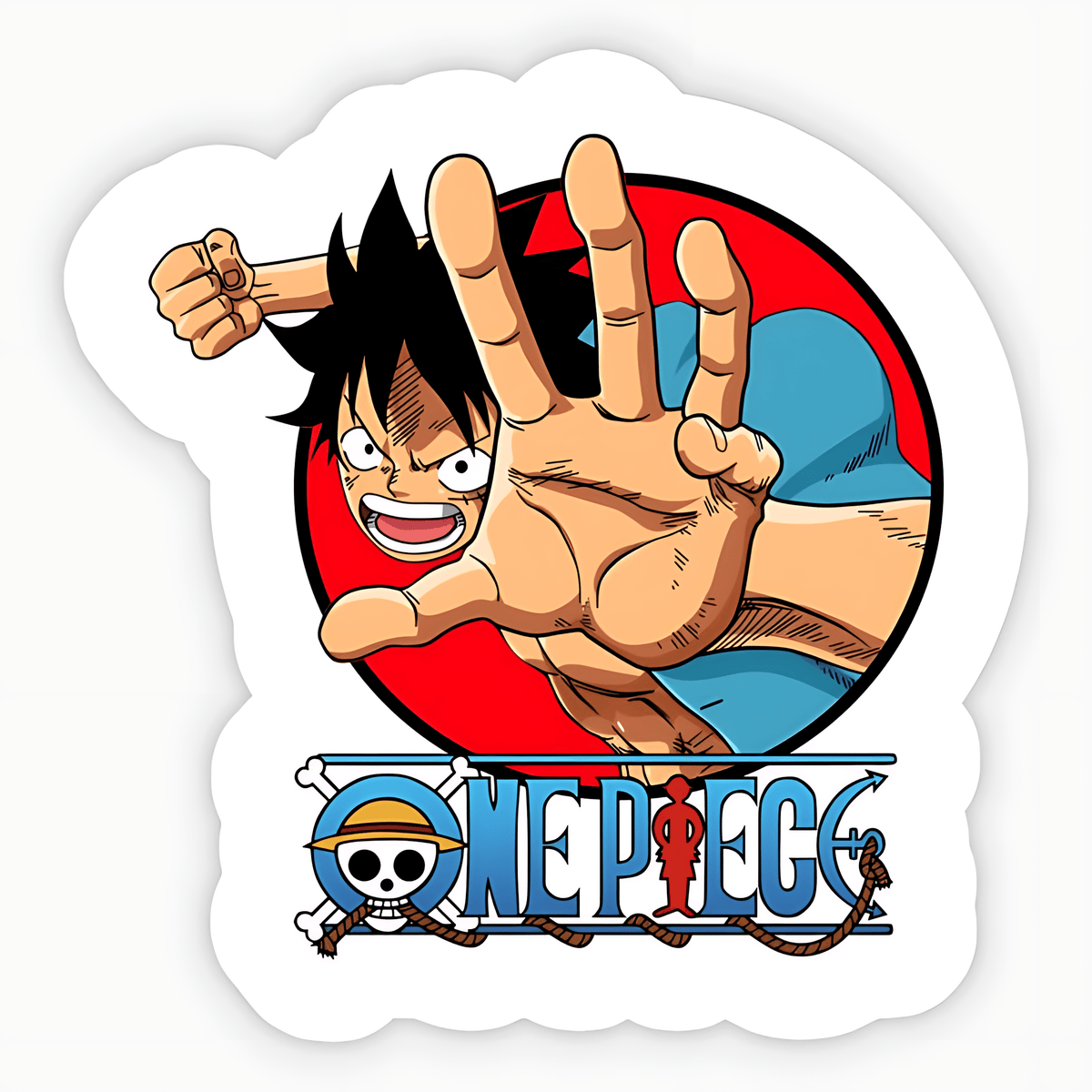 Angry Luffy from One Piece Sticker