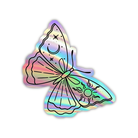 Aesthetic Butterfly Holographic Sticker