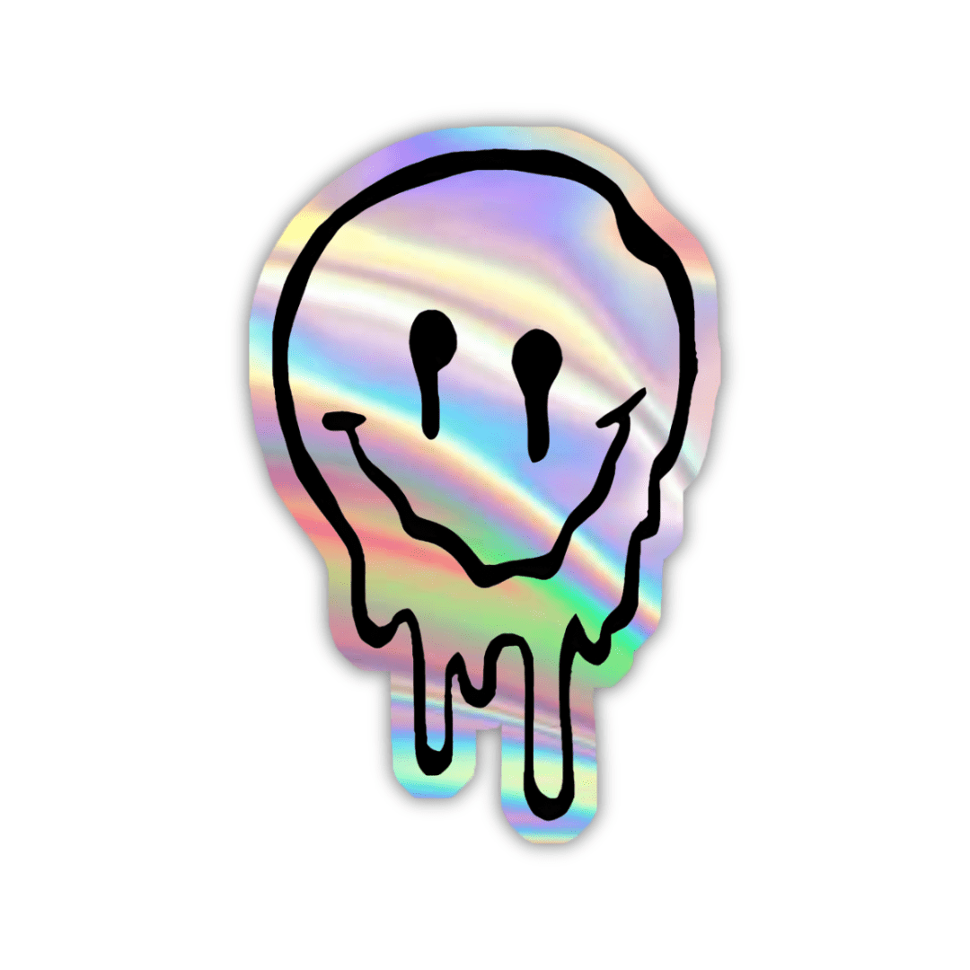 Aesthetic smiley Holographic Sticker