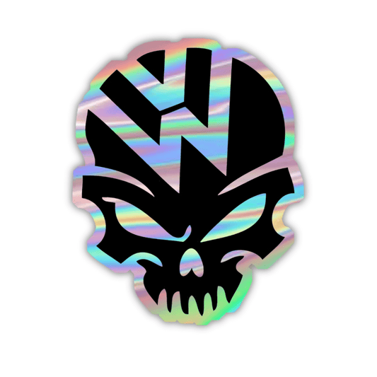 VW Skull Holographic Sticker