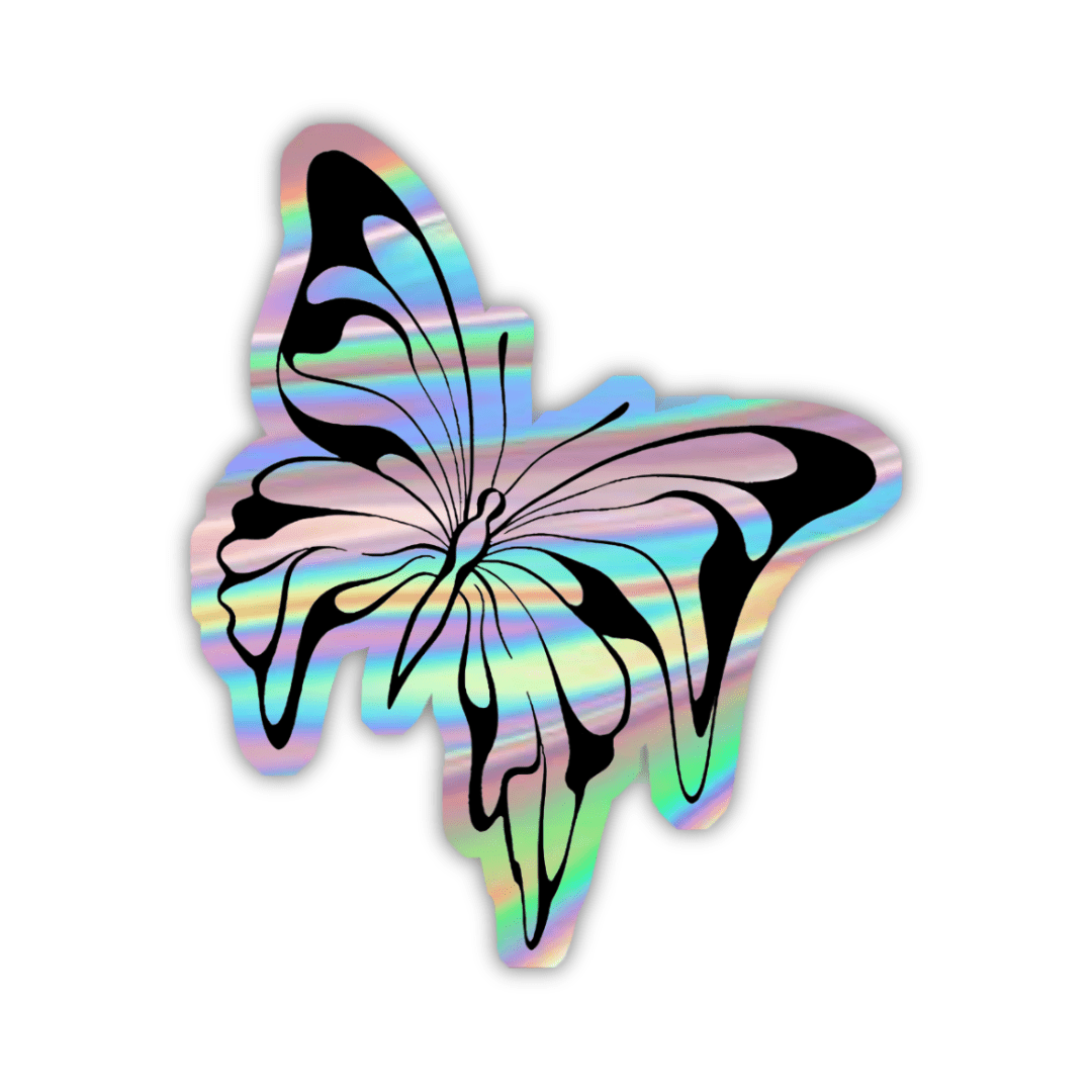 Melting butterfly Holographic Sticker