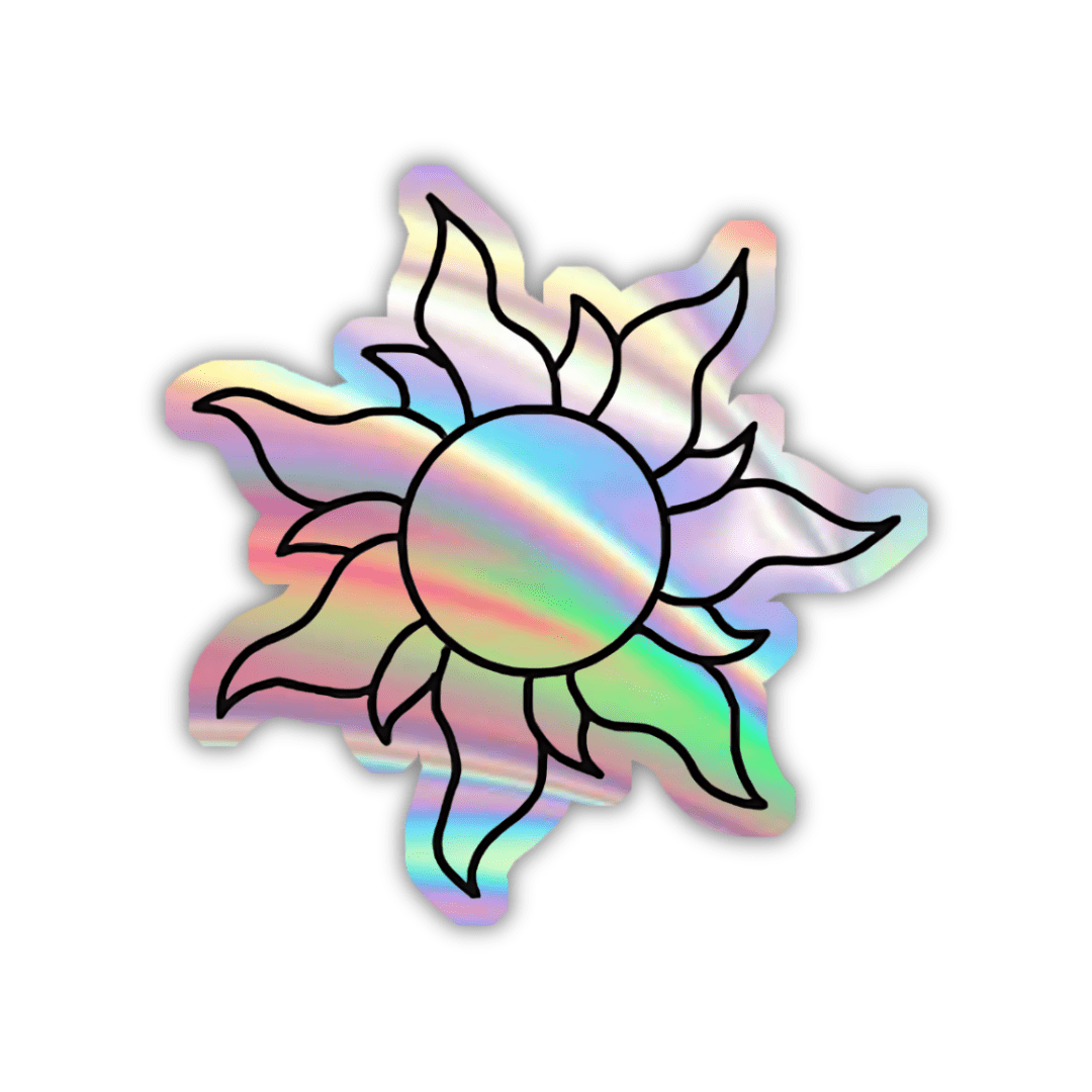 Aesthetic Sun Holographic Sticker