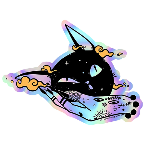 Squish Cat Head Sticker