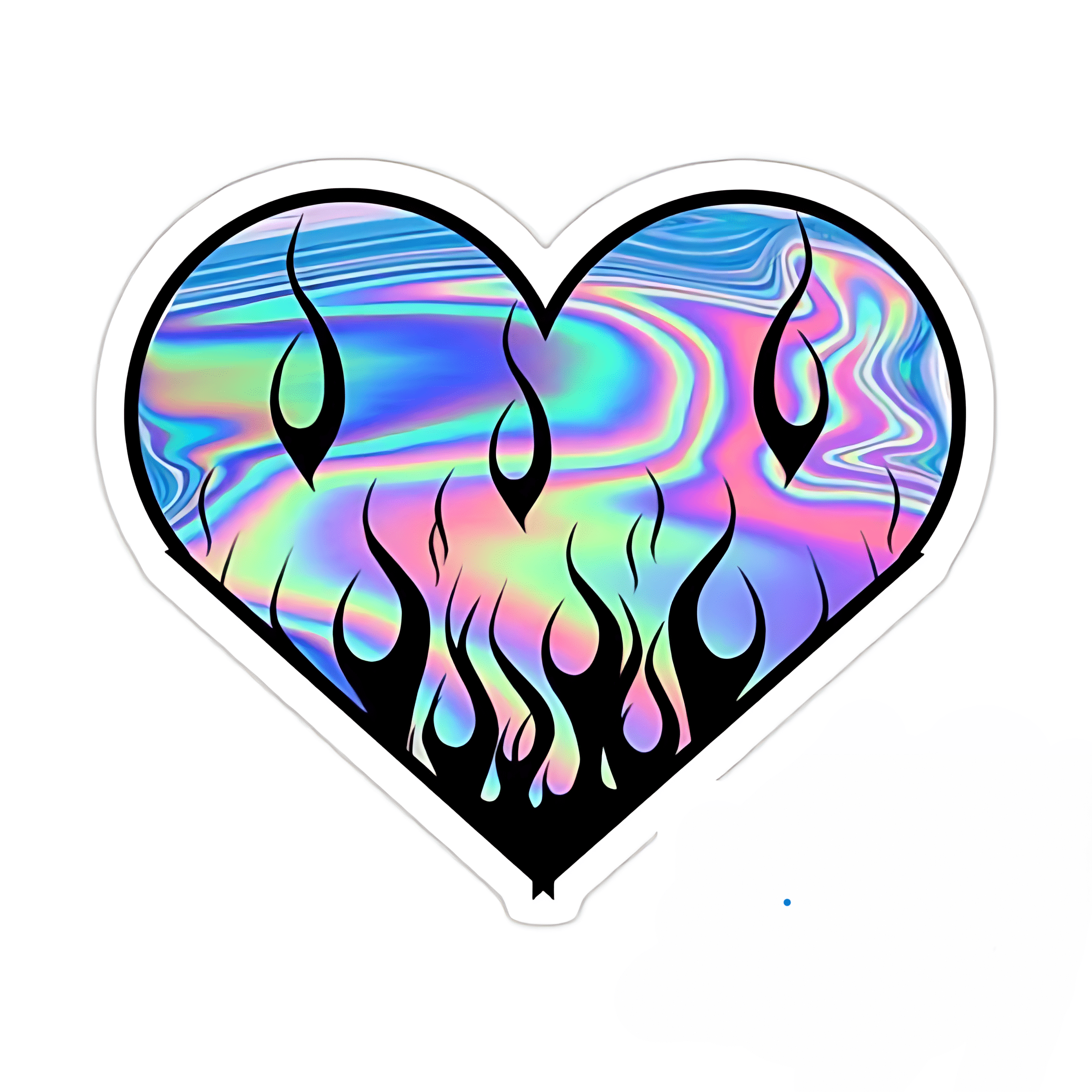 Heart With Flame Sticker