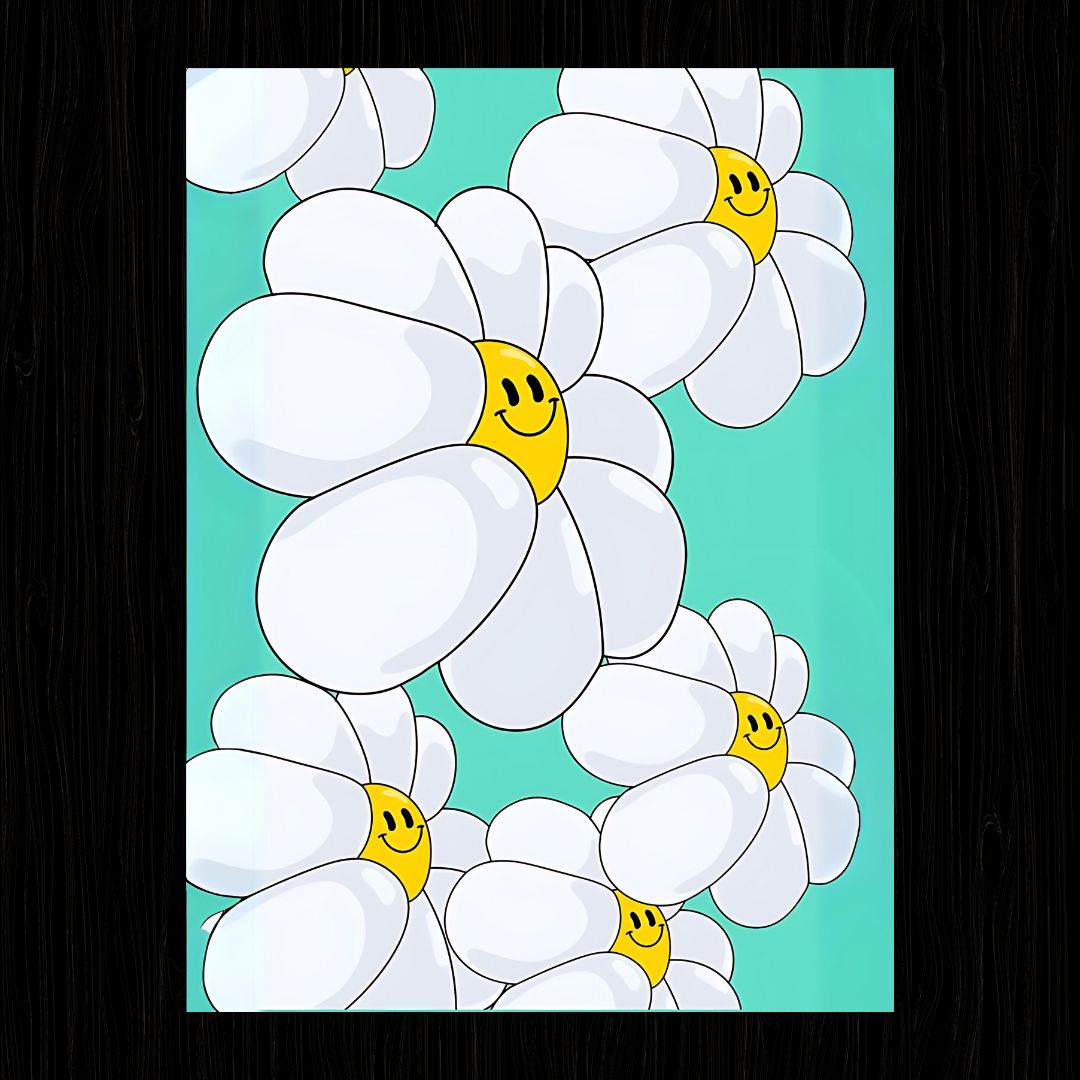 Cartoon Flower Poster