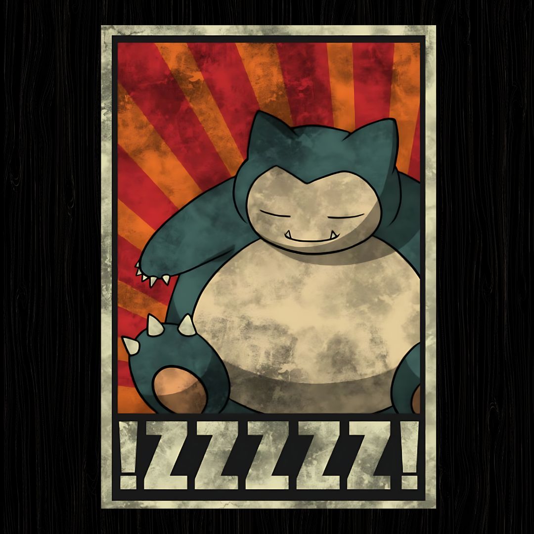 SNORLAX SLEEPING Poster