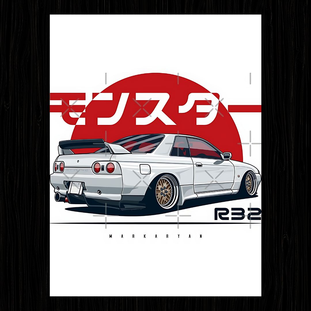 NISSAN SKYLINE R32 CAR Poster