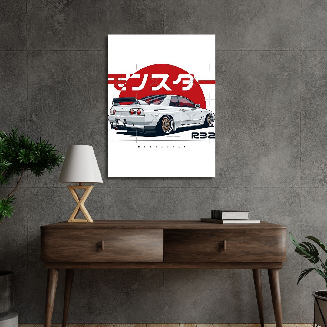 NISSAN SKYLINE R32 CAR Poster