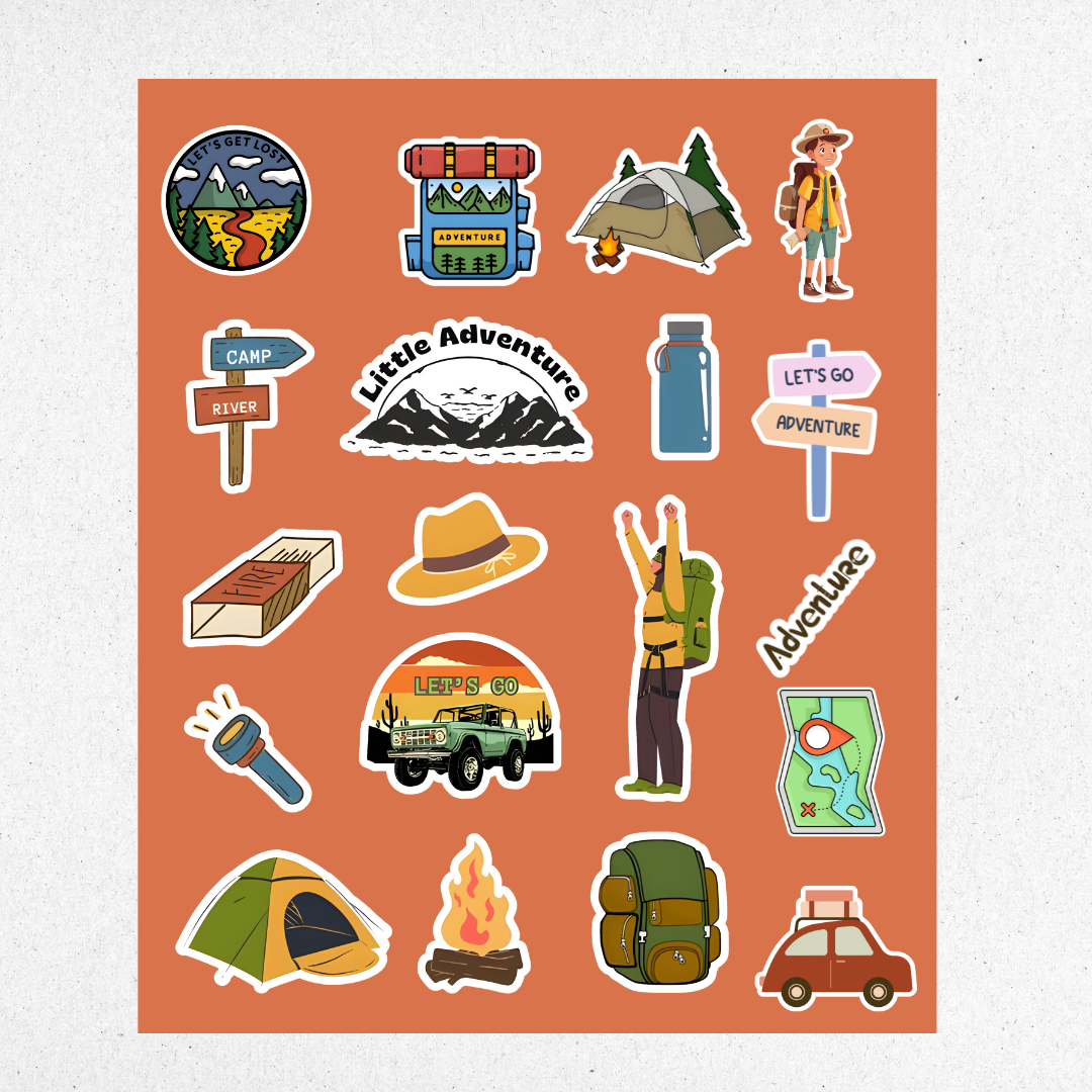 adventure mini sticker sheet 1