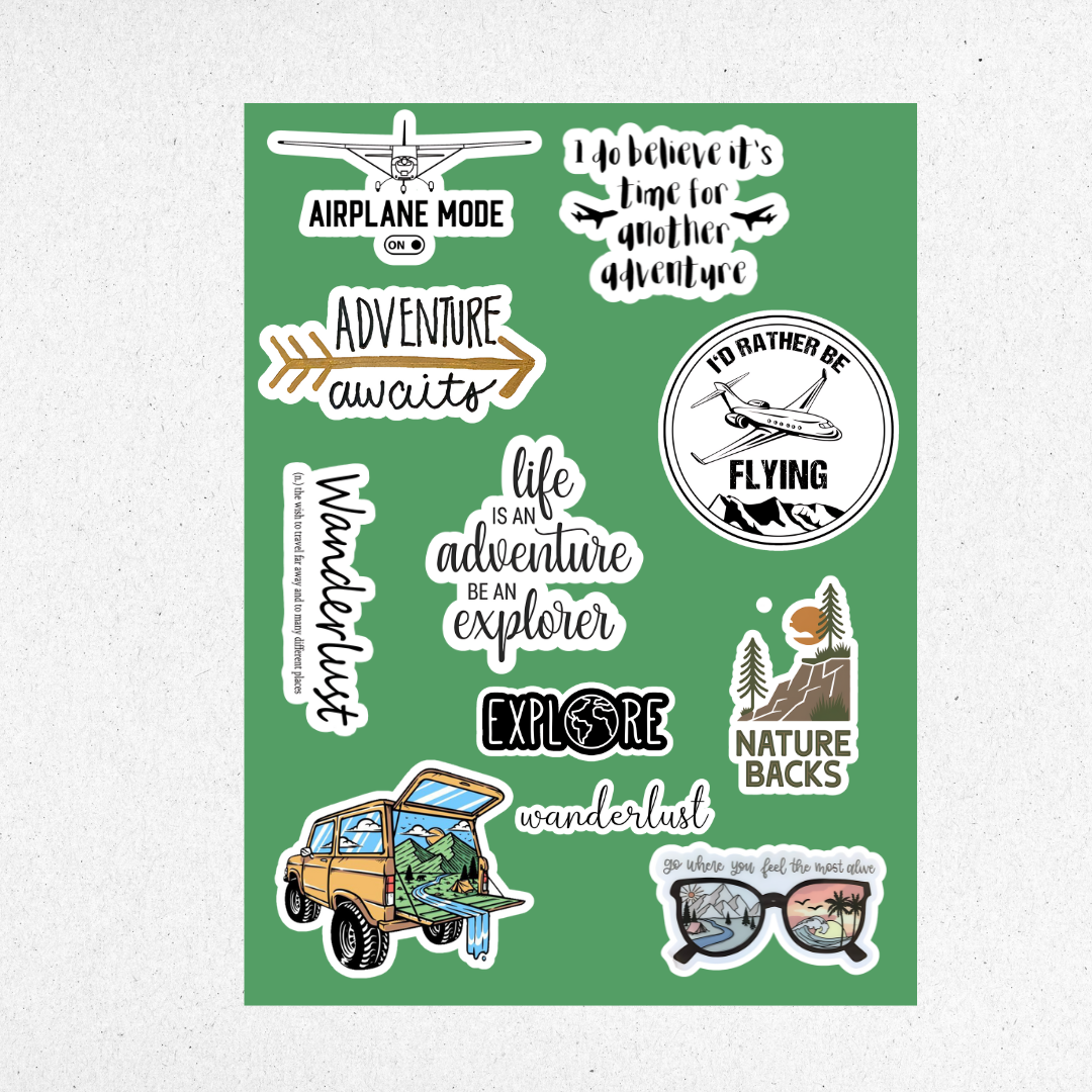 adventure mini sticker sheet 1