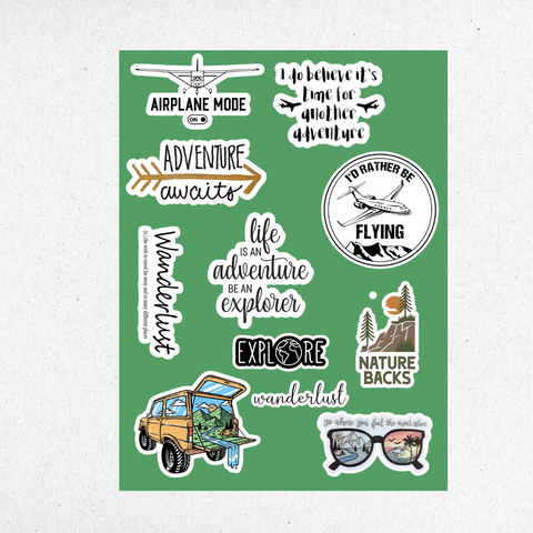 adventure mini sticker sheet 4